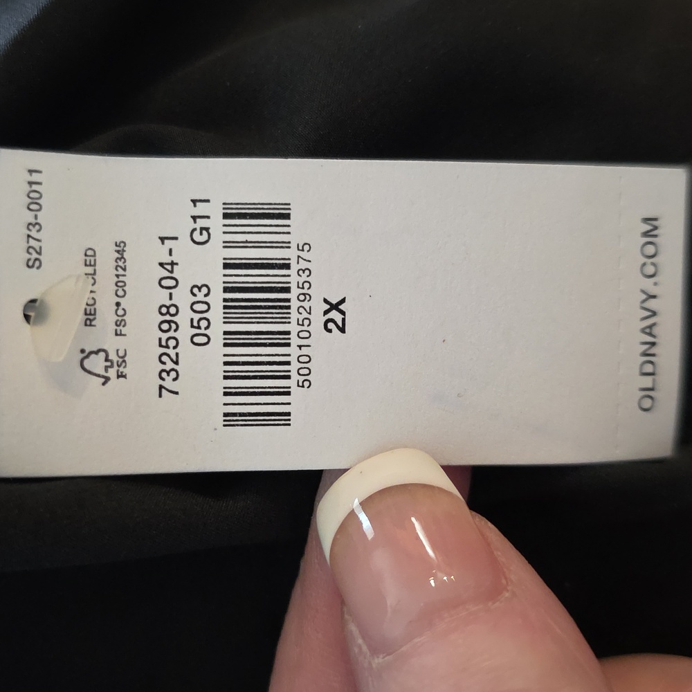 Old Navy Stretchtec Quick Dry Black Cargo Athleisure Pants - 2X NEW WT